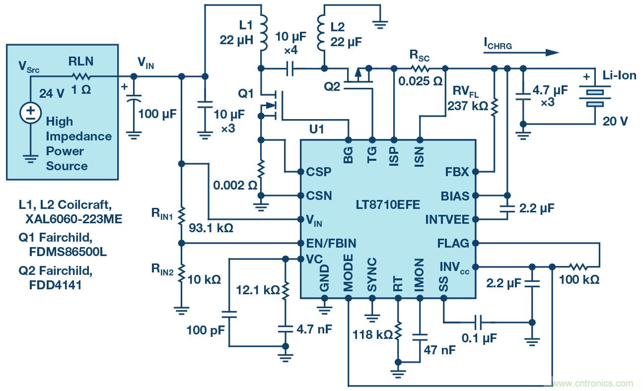 LT8710多功能 DC/DC控制器解決了高阻抗、超長工業電源線的電壓降問題